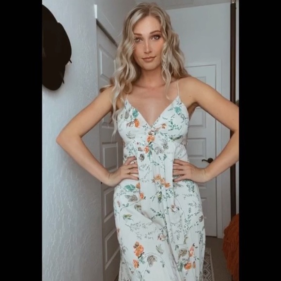 Floral full length dress - Picture 1 of 4